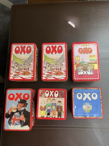 Vintage oxo tins 6 - tins, x
