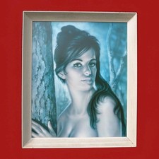 VINTAGE JH LYNCH TINA PRINT FRAMED 1960s ICONIC MID CENTURY ORIGINAL BOOTS LABEL