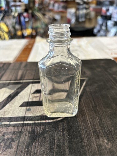 Vintage glass pill bottle - pill,