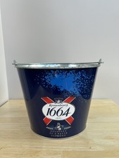 Branded Kronenbourg 1664 /Metal Ice Bucket / Home Pub / Drinks Cooler