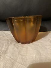 Art Glass Vase - Orange  Amber