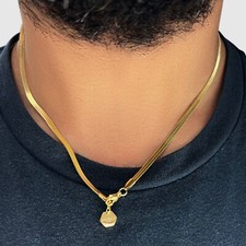 Herringbone link snake chain - link,