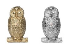 Solid Brass Nickel Plated Owl
