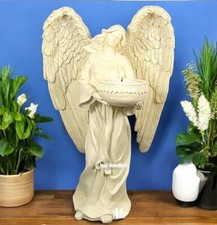 Standing Angel Tea Light Candle Holder Figurine Ornament Memorial Home Gift 24cm