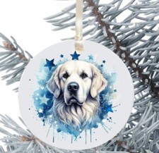 Golden Retriever Dog Hanging Bauble Gift Present Decoration Christmas 