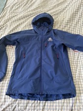 Mountain Equipment Men’s Mission Windstopper SoftShell Hoodie Jacket Large Blue