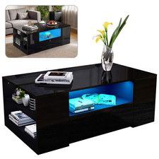LED Coffee Table Wooden 2