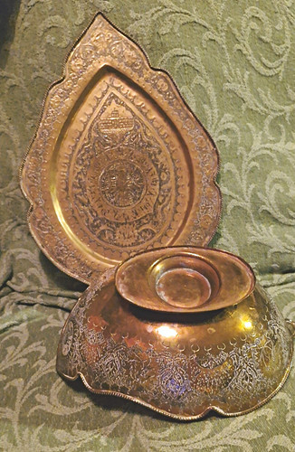Antique hyderabad brass set - antique,