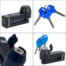 Oxford Titan Disc lock Black LK485 Motorcycle Security System 10mm Carry Pouch
