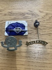 ST JOHN AMBULANCE RED CROSS BRITISH LEGION WOMAN ENAMEL METAL BADGES BUNDLE CAP 