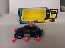 Corgi 400 VW Beetle driving school car restored in a Free Repro box with 6 cones