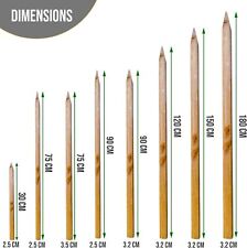 Garden Stakes Thick Wooden Canes Plant Tree Support Fencing Pegs