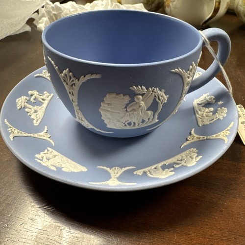 Wedgwood blue jasperware tea - wedgwood,