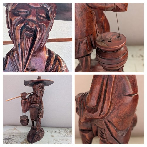 Rare vintage finely carved - finely, red