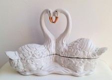 Vintage Large Swan Heart Shape
