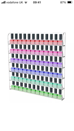Wall mounted nail polish - nail,