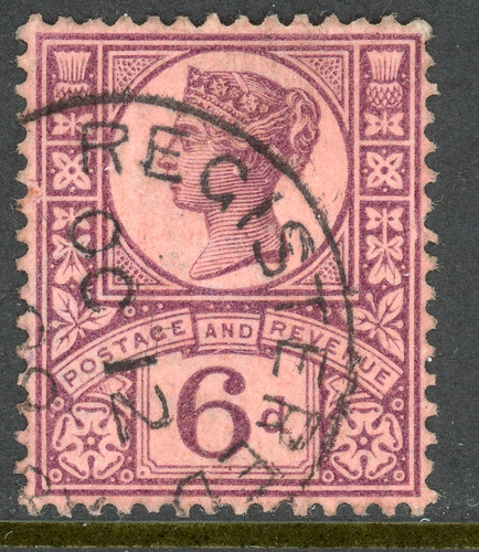 Stamp 1887 queen - gb,