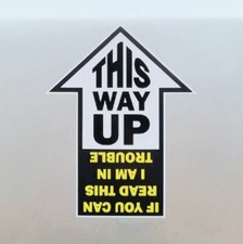 Funny This Way Up Slogan Vinyl Sticker Decal For Car Van Bumper Window 120x95mm