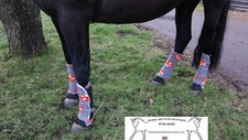 Set Of 4 Fleece Stable Boots, Working In Boots , Horse And Pony Boots, SHET-XFUL