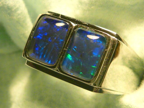 Mens opal ring - opal,
