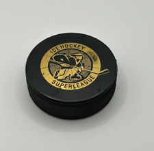 Ice Hockey British United Kingdom Super League Game Puck Made In Czech Republic