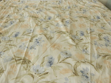 Vintage Pair Curtains BOTANICAL FLORALS For Re-purpose/Repair Very Wide 125" 62D