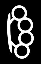 BRASS KNUCKLES Vinyl Decal (3 Sizes, 12 Colors)