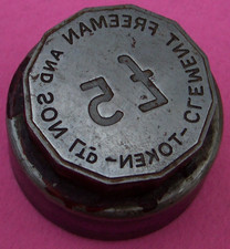 OLD VINTAGE CLEMENT FREEMAN AND SON Ltd £5 TOKEN DIE.