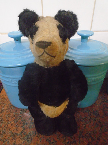 Vintage fully jointed panda - vintage,