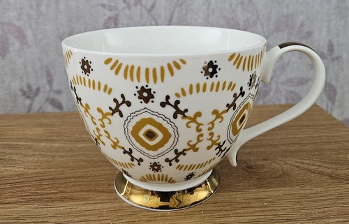 Large tea cup mug - cup, ochre