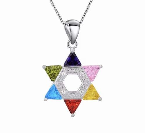 Jewelry jewish star multicolor - jewelry,