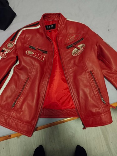 Red leather jacket for men - for,