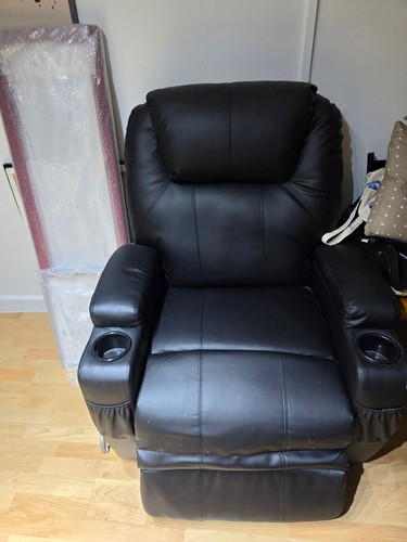 Black faux leather - black,