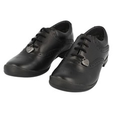 Girls Ex-display Black Semi Brogue Formal Startrite School Shoes: Eleanor 13G