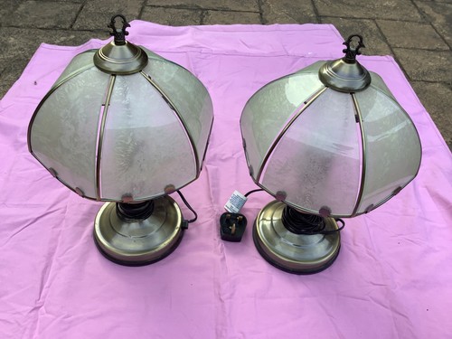 Pair vintage glass and - pair,