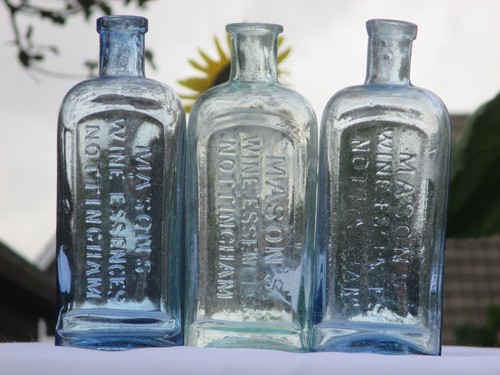 Victorian bottles mason s - 3x, mason's