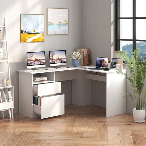 Shaped computer desk - shaped,
