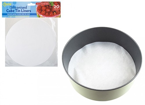 Large 23cm siliconised round - siliconised,