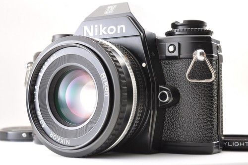 Nikon black slr 35mm film - black,