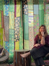 Recycled green curtains boho - curtains.,