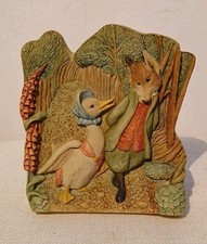 Beatrix Potter Jemima Puddle Duck and Foxy Plaque Warne & Co Collectable [Mar25]