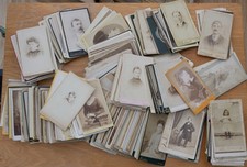JOB LOT OF 358x FADED, TRIMMED OR DAMAGED CDV (CARTE DE VISITE), PHOTOS