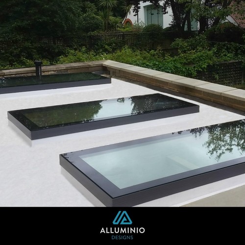 Flat roof light - roof, aluminium