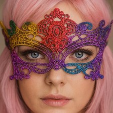Rainbow Lace Mask  Eyemask