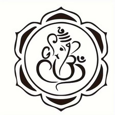 Lord Ganesha Car Sticker Vinyl Hindu God Decal Lotus Mandala Design 12 cm