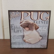 My Pedigree Pals Perfect Clever Pug Dog Square Wall Mounted Artwork