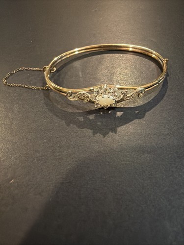 Vintage gold filled rhinestone - gold,