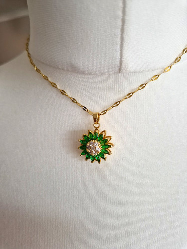 Gold tone rope chain necklace - gold,