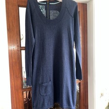 FAT FACE Womens Jumper Dress UK 14 Navy Blue