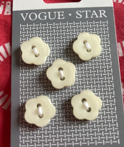 Cream flower shape plastic - cream,